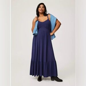 Torrid Navy A-Line Maxi Dress